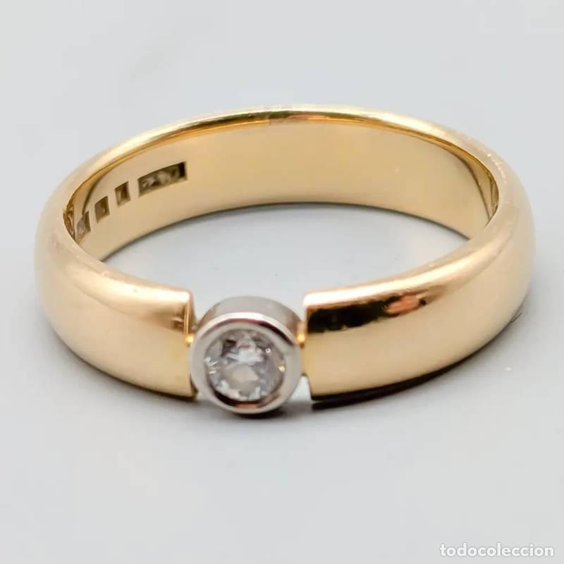 Schmuck: Anel de diamantes em ouro de 18 quilates, 1,9 g, 16,5 mm