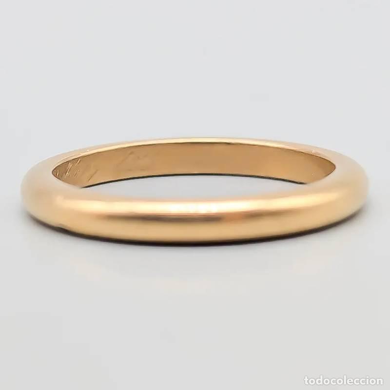 Joaillerie: Anel em ouro 18 quilates, 1,27 gramas, 19,75mm