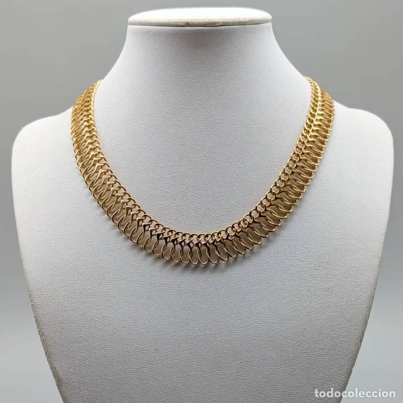 Joyeria: Corrente de elos de 45 cm em ouro branco de 14 quilates com pedra branca, 1,81 g