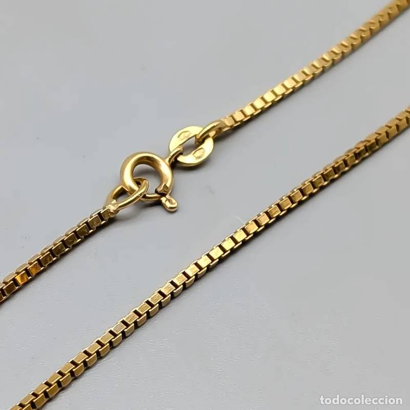 Joyeria: Corrente tipo caixa de 36 cm em ouro de 18 quilates, 1,05 g
