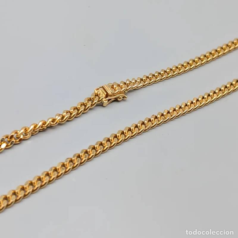 Joyeria: Corrente cobra dourada 18 quilates de 45,5 cm, 3,81 g