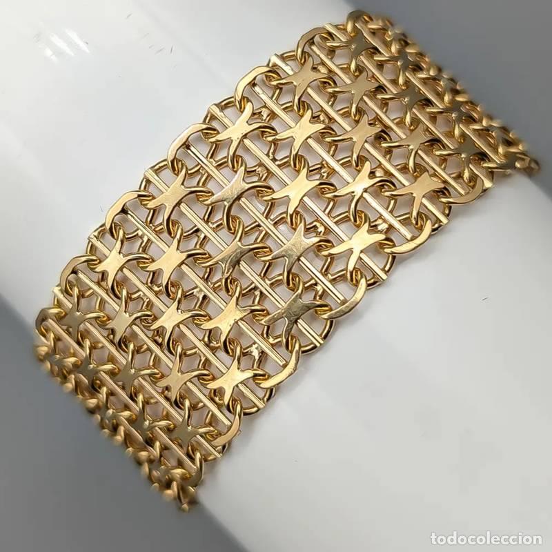 Joyeria: Corrente em X de ouro 18 quilates de 20,5 cm, 16,24 g