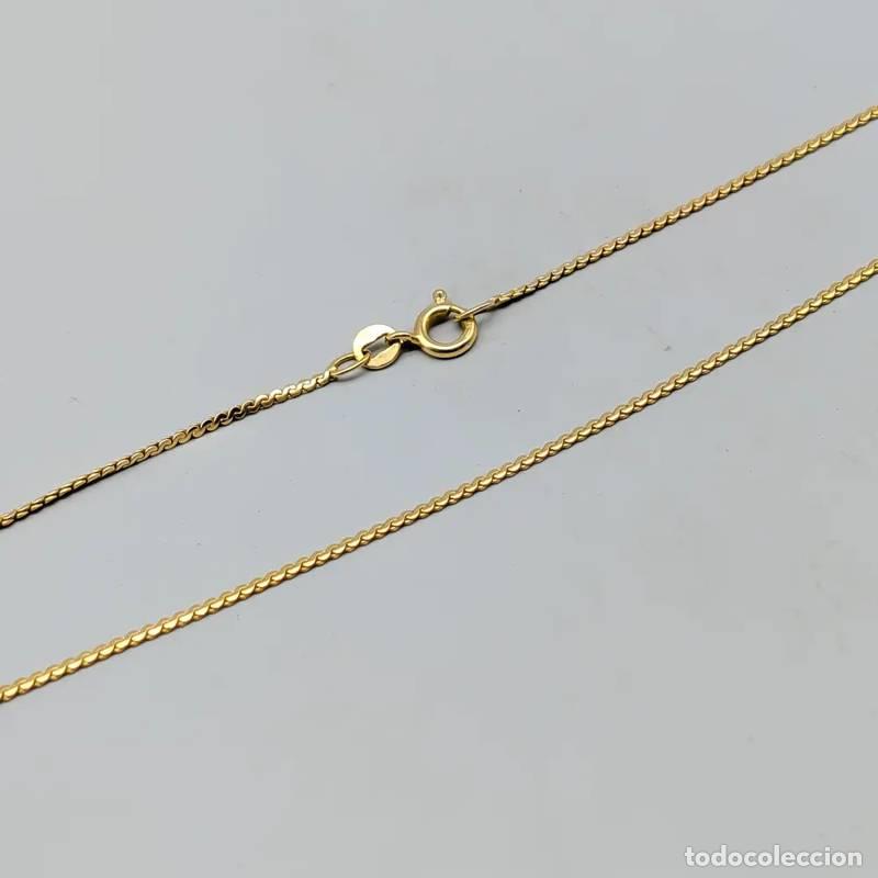 Joyeria: Corrente em X dourada de 19,5 cm com detalhe em 18 quilates, 12,37 g