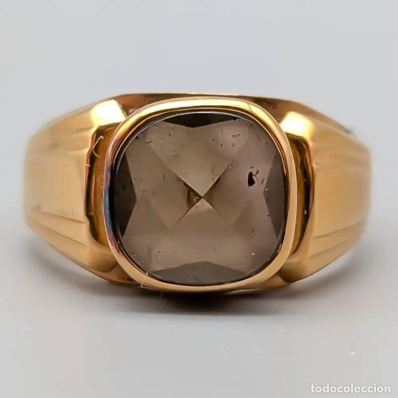 Joyeria: Anel em ouro 18 quilates, 4,58 gramas, 18,25mm