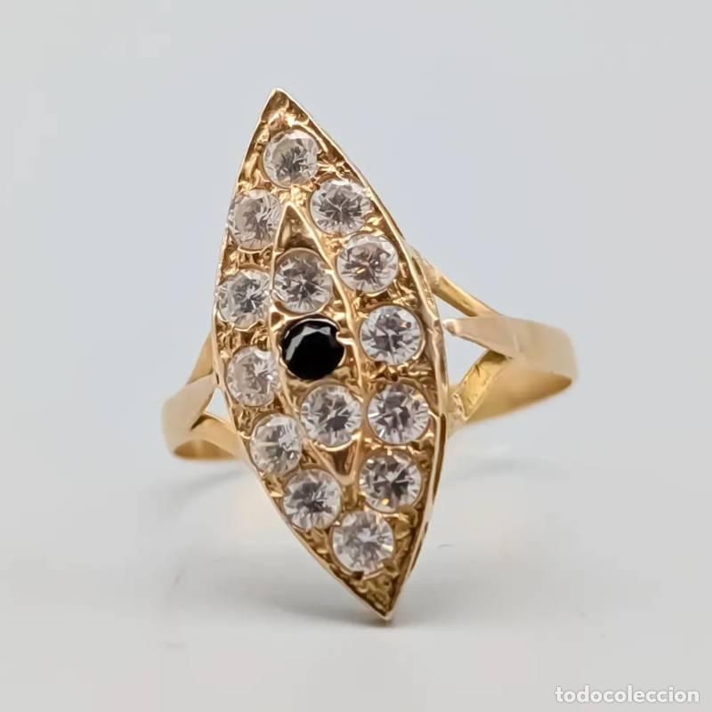 Joyeria: Anel em ouro 18 quilates, 4,63 gramas, 17mm