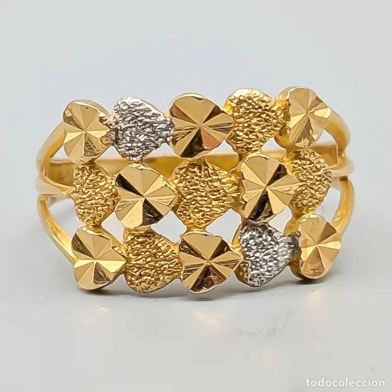 Joalharia: Anel em ouro com pedra vermelha 23 quilates, 3,29 gramas, 18,75mm