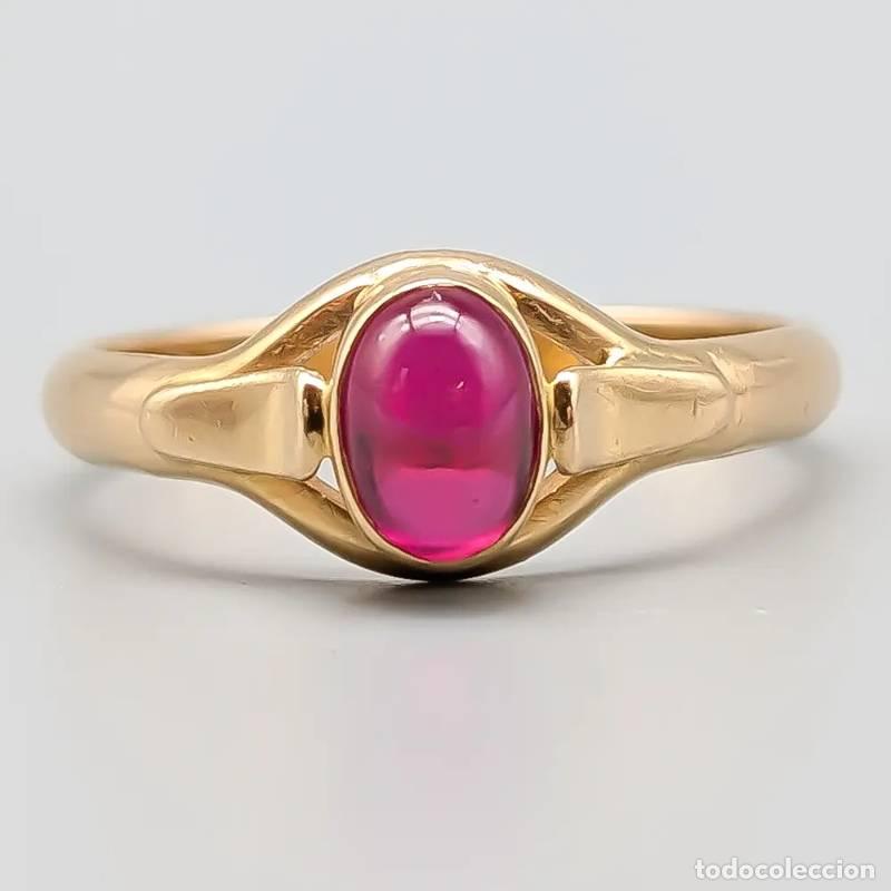 Joalharia: Anel em ouro 22 quilates com ferradura e cavalo, 6,74 gramas, 18mm