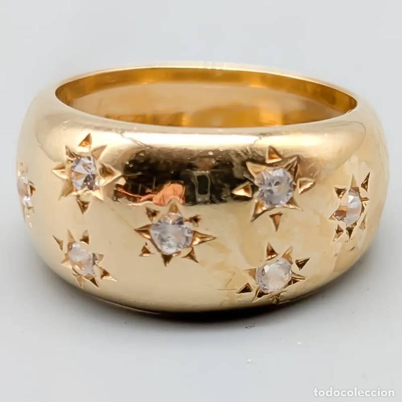 Joalharia: Anel em ouro Bismarck 18 quilates, 1,76 gramas, 16,25mm