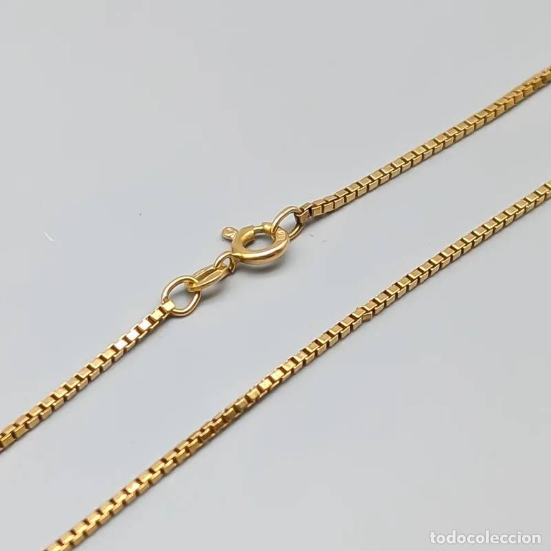 Gioielleria: Corrente tipo caixa de 36 cm em ouro de 18 quilates, 2,06 g