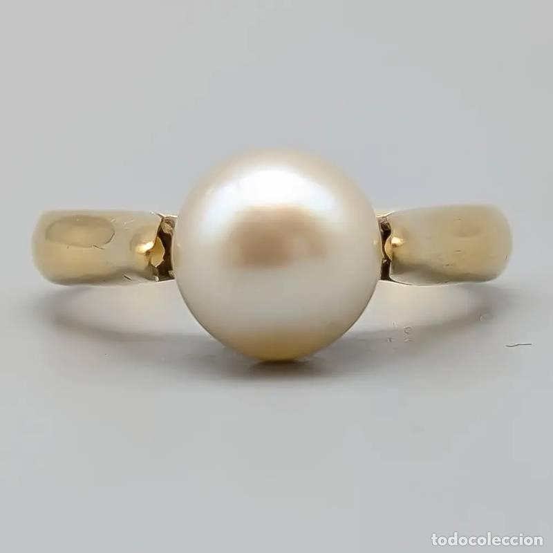 Joalharia: Anel em ouro branco 14 quilates com p&eacute;rola, 1,95 gramas, 17mm