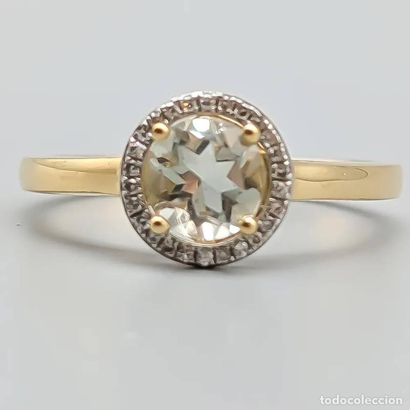 Joalharia: Anel em ouro com Vita e Bl&aring; Stenar 14 quilates 2,79 gramas 18,25mm