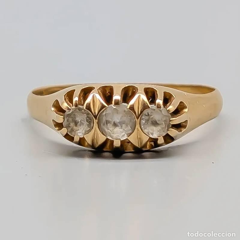 Jewelry: Anel em ouro com detalhes em Bl&aring; e Vita Stenar 18 quilates 2,39 gramas 17,75mm