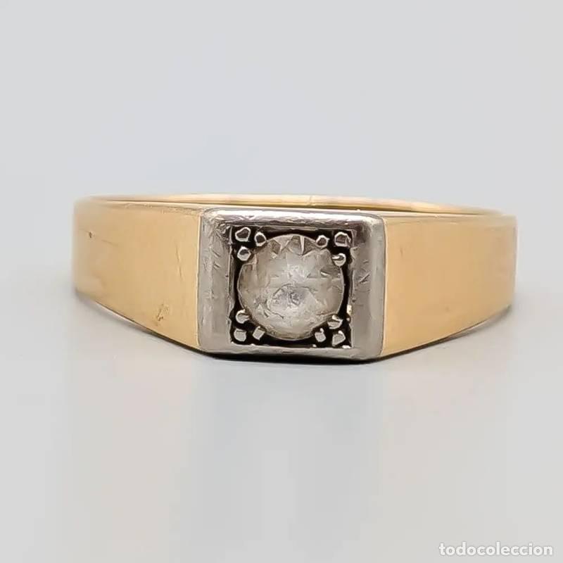 Gioielleria: Anel em ouro com pedras brancas 18 quilates 1,53 gramas 19,75mm