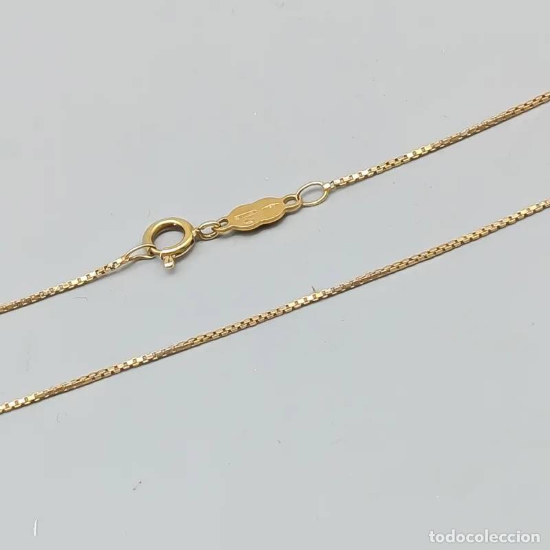 Joaillerie: Corrente tipo caixa de 18,5 cm em ouro de 18 quilates, 1,55 g