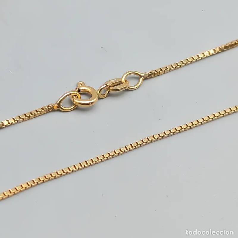 Jewelry: Corrente tipo caixa de 36 cm em ouro de 18 quilates, 1,3 g