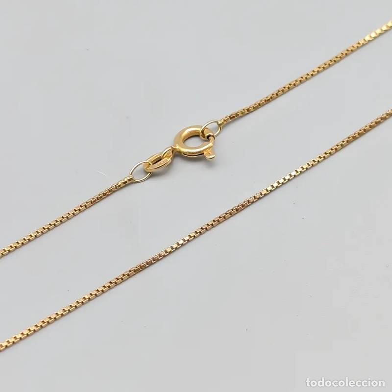 Joaillerie: Corrente tipo caixa de 38 cm em ouro de 18 quilates, 4,39 g