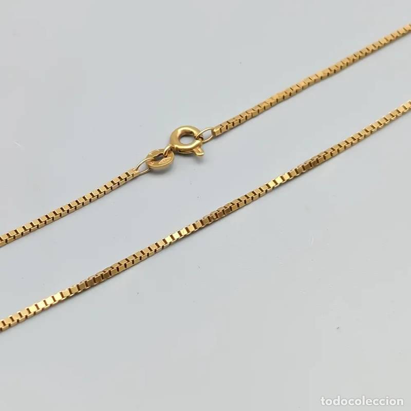 Joaillerie: Corrente tipo caixa de 38,5 cm em ouro de 18 quilates, 5,31 g