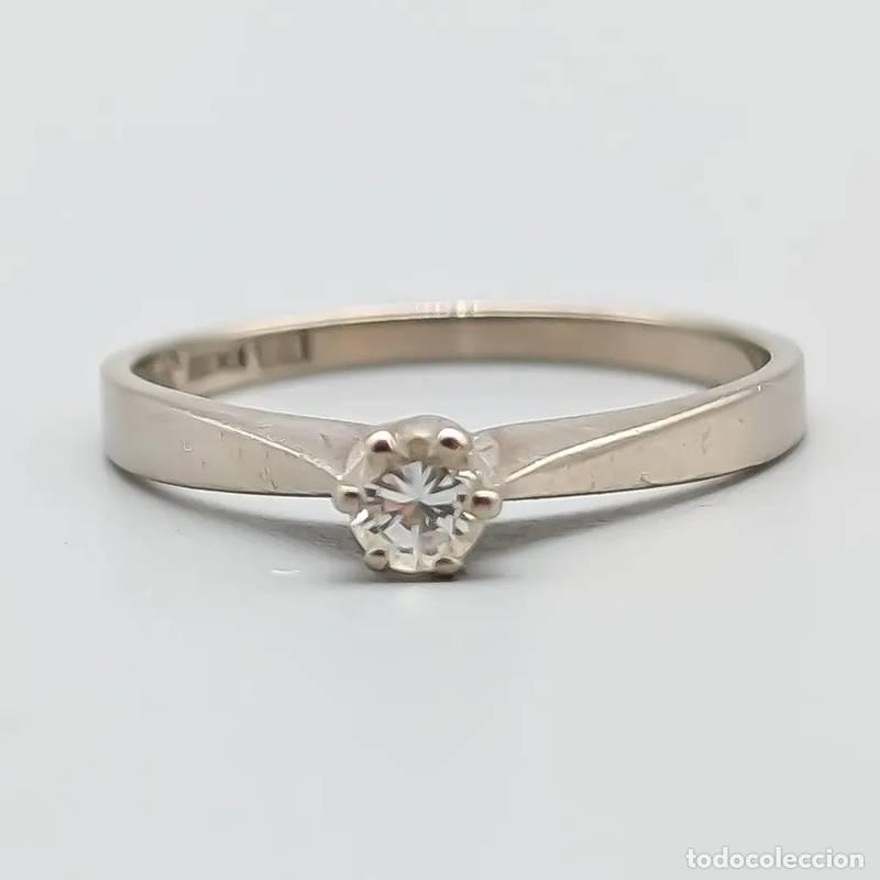 Jewelry: Anel em platina e ouro de 24 quilates, 16,11 g, 18,5 mm