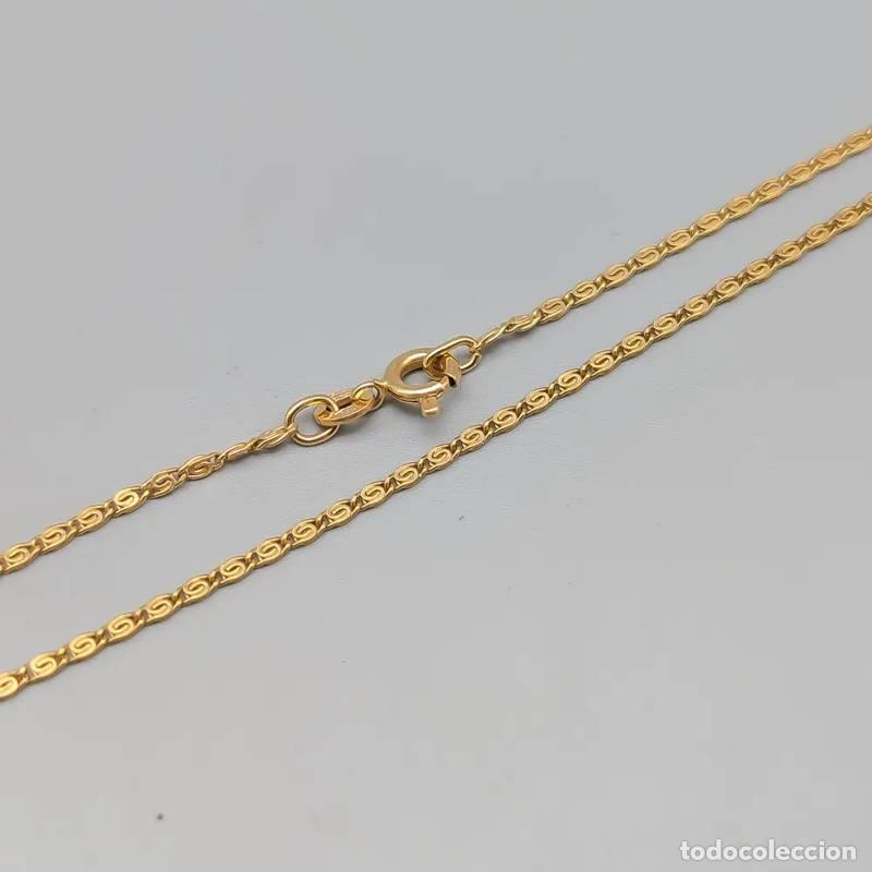 Joaillerie: Corrente tipo caixa de 40,5 cm em ouro de 18 quilates, 3,35 g