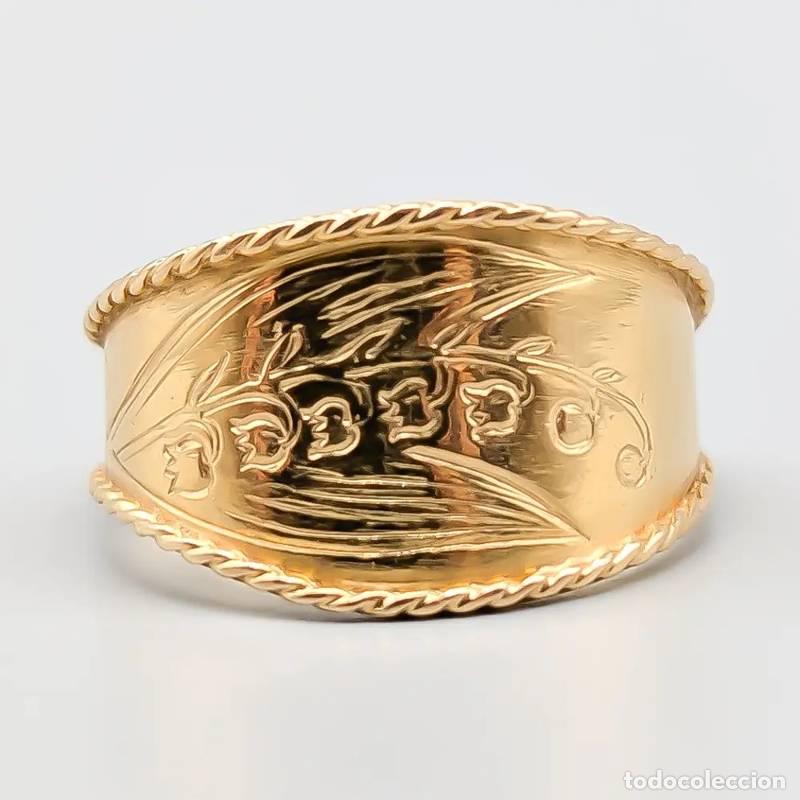 Jewelry: Anel em ouro com Vit Sten 18 quilates 3,08 gramas 17,25mm