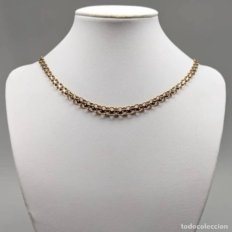 Joaillerie: Corrente tipo caixa de 46,5 cm em ouro de 18 quilates, 7,5 g