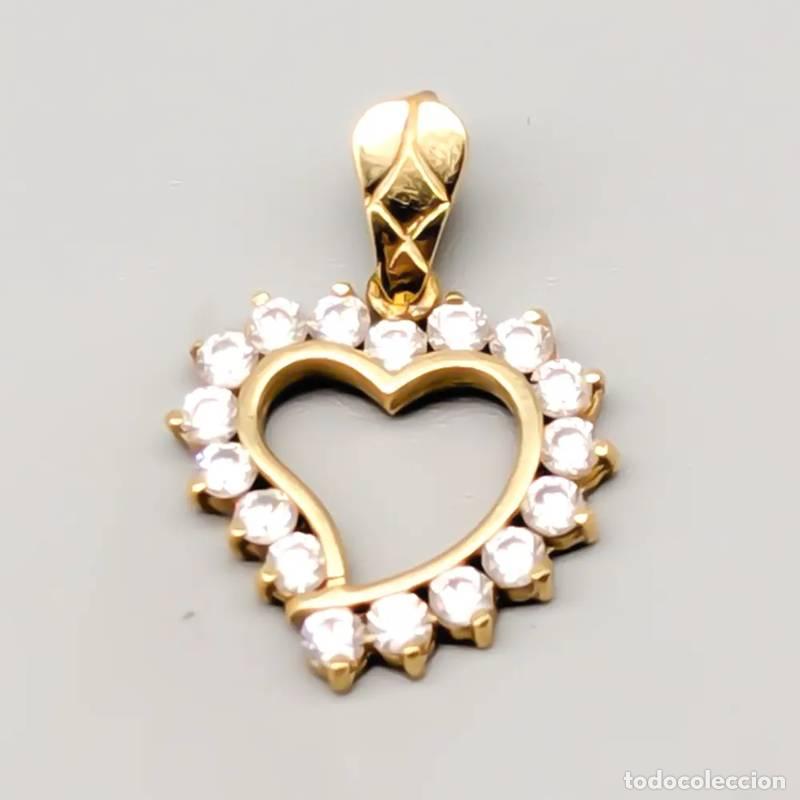 Gioielleria: Pingente de diamante em forma de cora&ccedil;&atilde;o em ouro 18 quilates, 0,56 gramas, 8mm