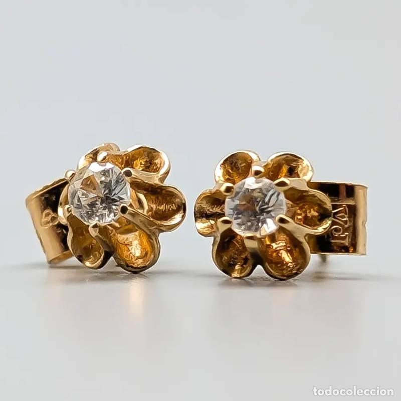 Joyeria: Brincos de diamante em ouro multicolorido 18 quilates, 3,87 gramas, 32mm