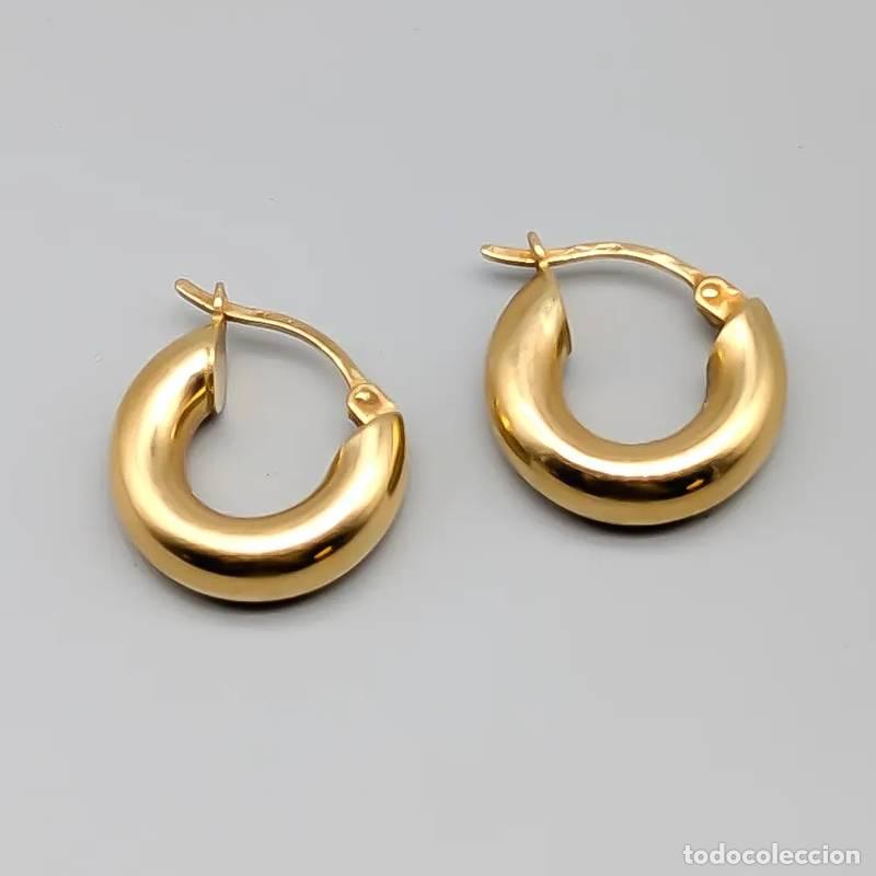 Joalharia: Argolas em ouro 18 quilates 0,55 gramas 15mm