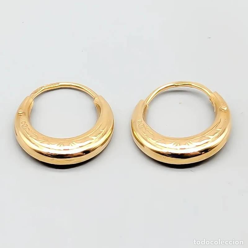 Joaillerie: Argolas em ouro 18 quilates, 0,53 gramas, 15mm