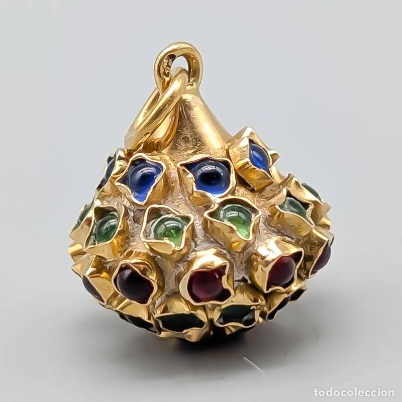 Joyeria: Pingente em ouro 18 quilates com camafeu, 2,25 gramas, 23mm