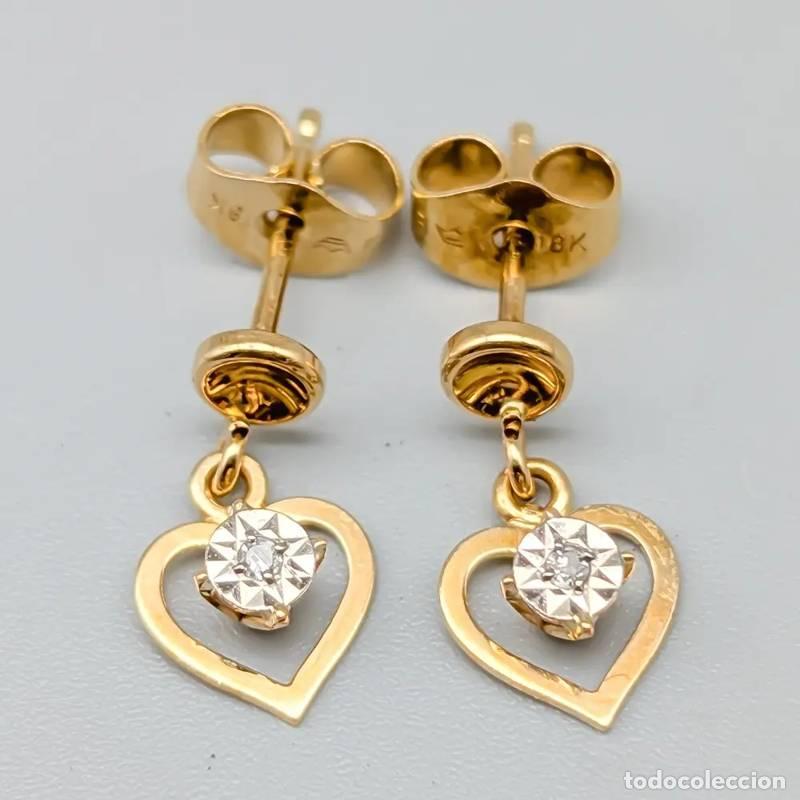 Joyeria: Brincos de diamante em ouro multicolorido 18 quilates, 2,44 gramas, 17mm