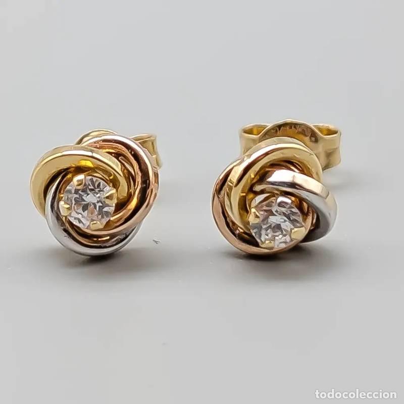 Joalharia: Brincos em ouro com Kam&eacute; 18 quilates 1,98 gramas 21mm