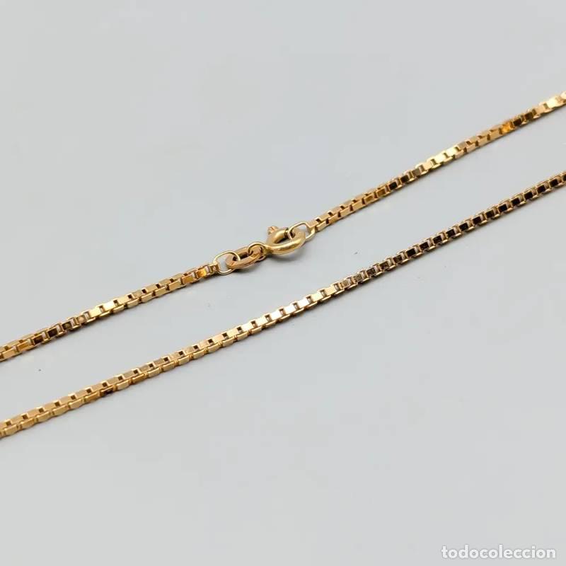 Gioielleria: Corrente tipo caixa de 40 cm em ouro 18 quilates com cora&ccedil;&atilde;o, 1,43 g