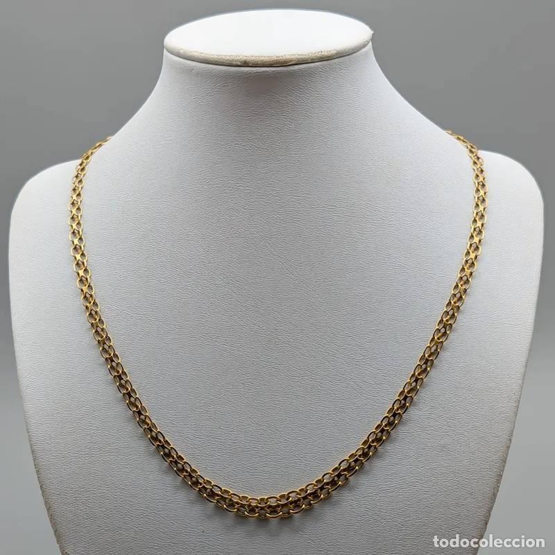 Gioielleria: Corrente tipo caixa de 50 cm em ouro de 18 quilates, 3,62 g