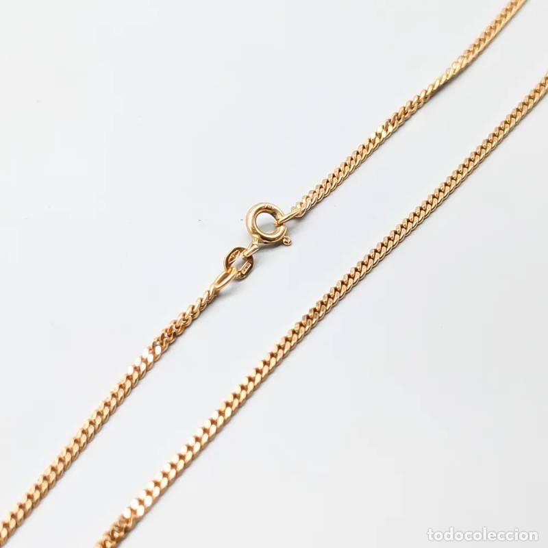 Jewelry: Corrente Curb de 40,5 cm em ouro 18 quilates, 1,34 g