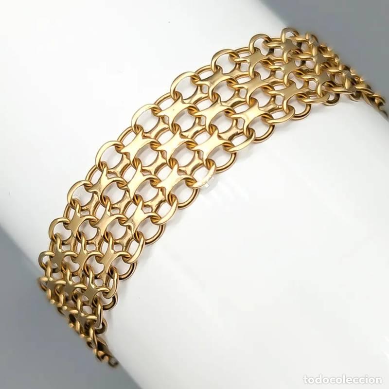 Joyeria: Corrente Curb prensada de 41 cm em ouro 14 quilates, 4,22 g