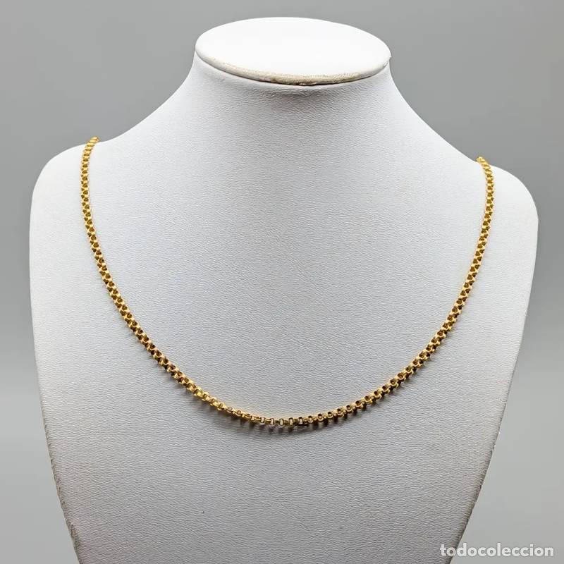 Jewelry: Corrente de elos planos de 59 cm em ouro 18 quilates, 21,05 g