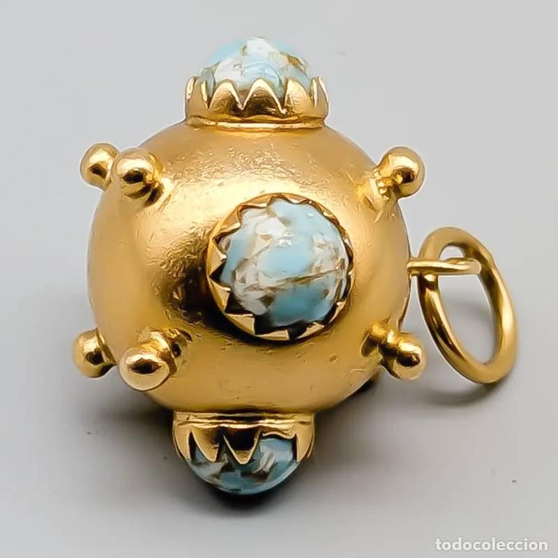 Joyeria: Pingente em ouro 18 quilates com camafeu, 1,62 gramas, 20mm