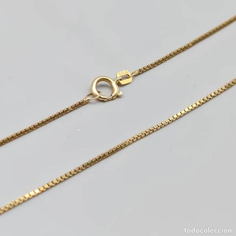 Gioielleria: Corrente tipo caixa de 38 cm em ouro de 18 quilates com Pingente em forma de cora&ccedil;&atilde;o e pedras branca