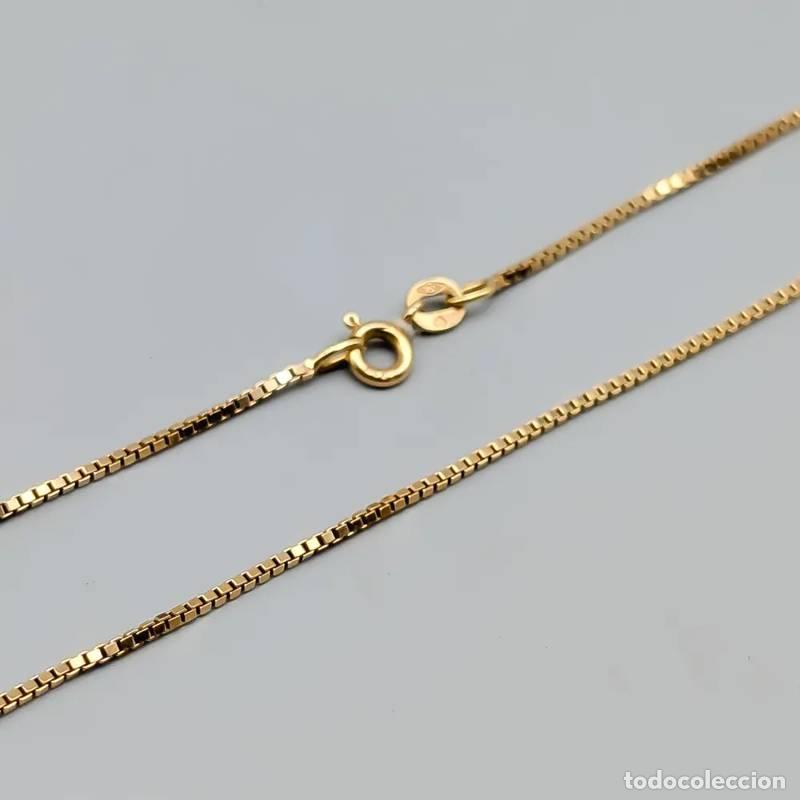 Joyeria: Corrente tipo caixa de 39 cm em ouro 18 quilates com Pingente camafeu, 3,12 g