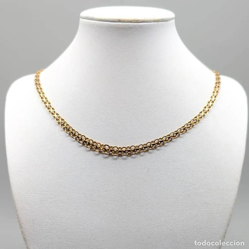 Joyeria: Corrente tipo caixa de 51 cm em ouro de 18 quilates, 4,4 g
