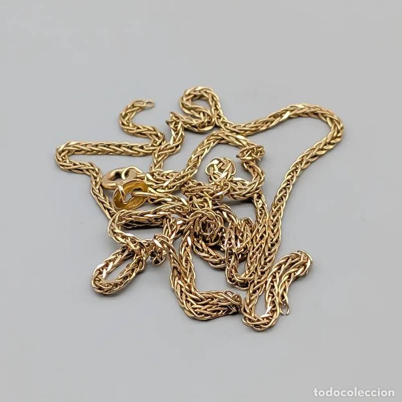 Joyeria: Corrente tipo caixa em ouro 18 quilates, 60,5 cm, 18,6 g