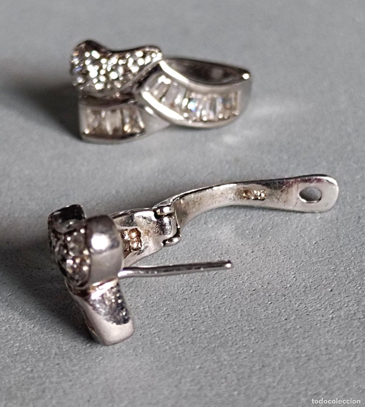 Joyeria: Pendientes de plata de ley contrastada con circonitas. - Foto 3