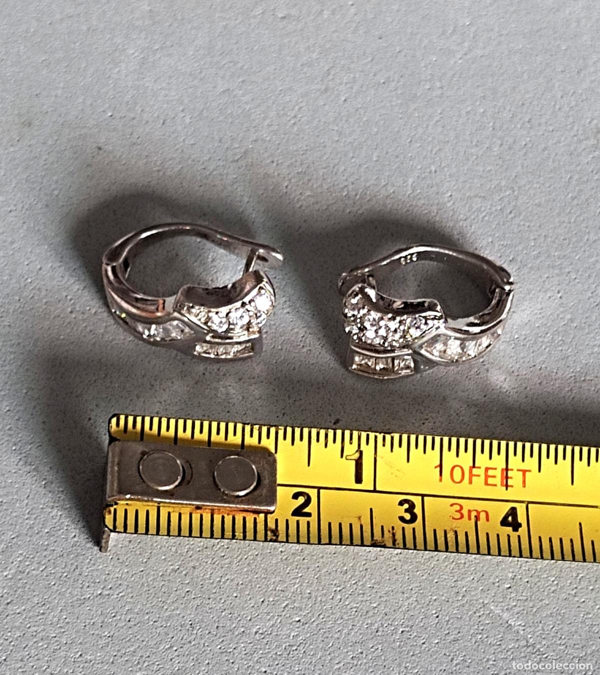 Joyeria: Pendientes de plata de ley contrastada con circonitas. - Foto 5