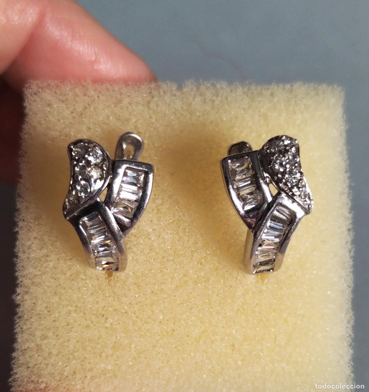 Joyeria: Pendientes de plata de ley contrastada con circonitas. - Foto 6