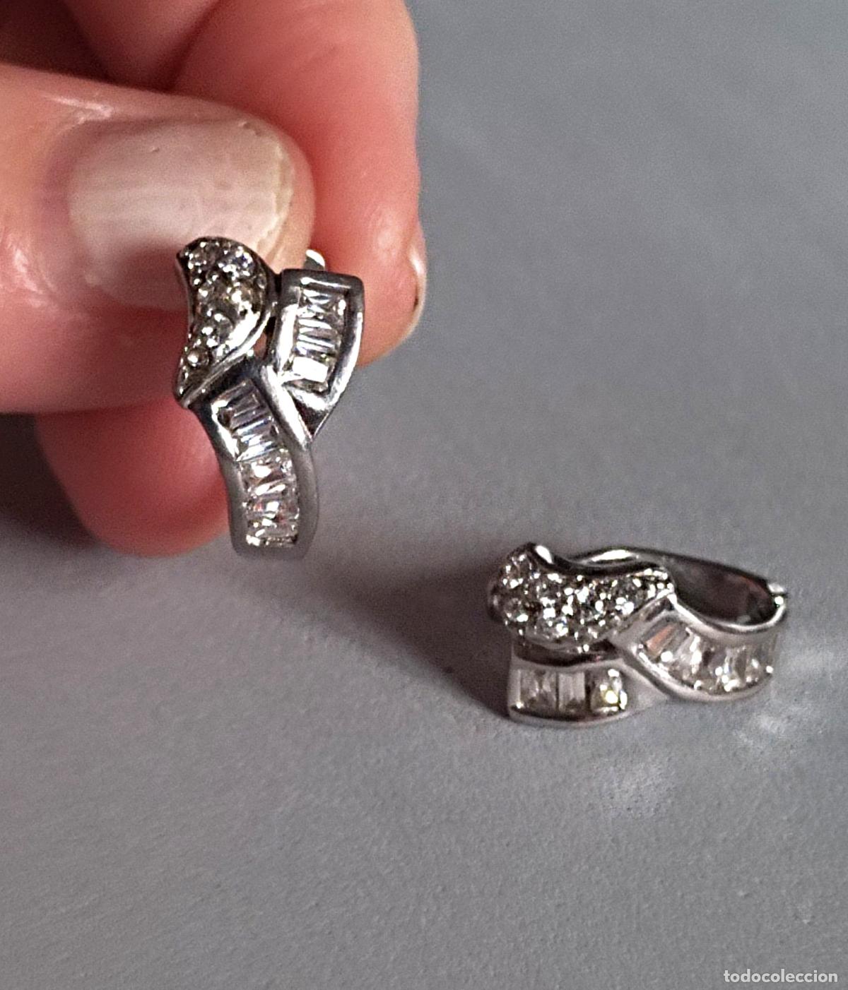 Joyeria: Pendientes de plata de ley contrastada con circonitas. - Foto 7