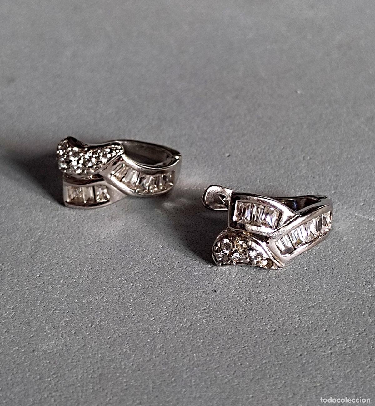 Joyeria: Pendientes de plata de ley contrastada con circonitas. - Foto 8