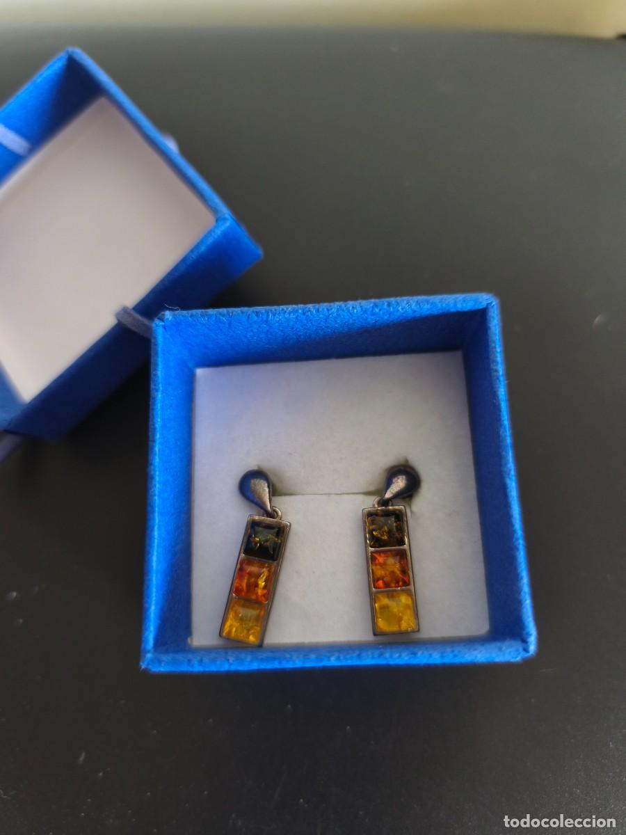 Joyeria: Pendientes en plata y resina en distintos tonos. - Foto 2