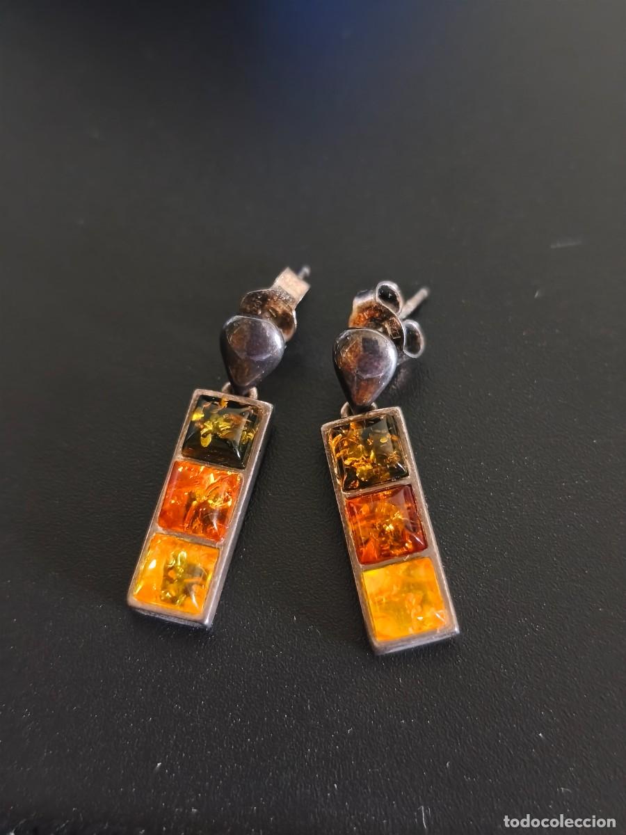 Joyeria: Pendientes en plata y resina en distintos tonos. - Foto 4