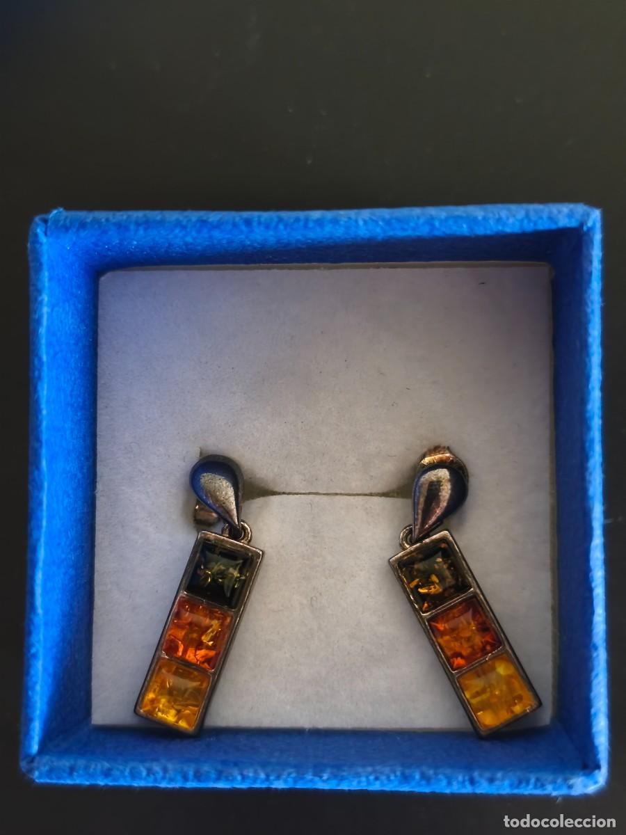 Joyeria: Pendientes en plata y resina en distintos tonos. - Foto 5